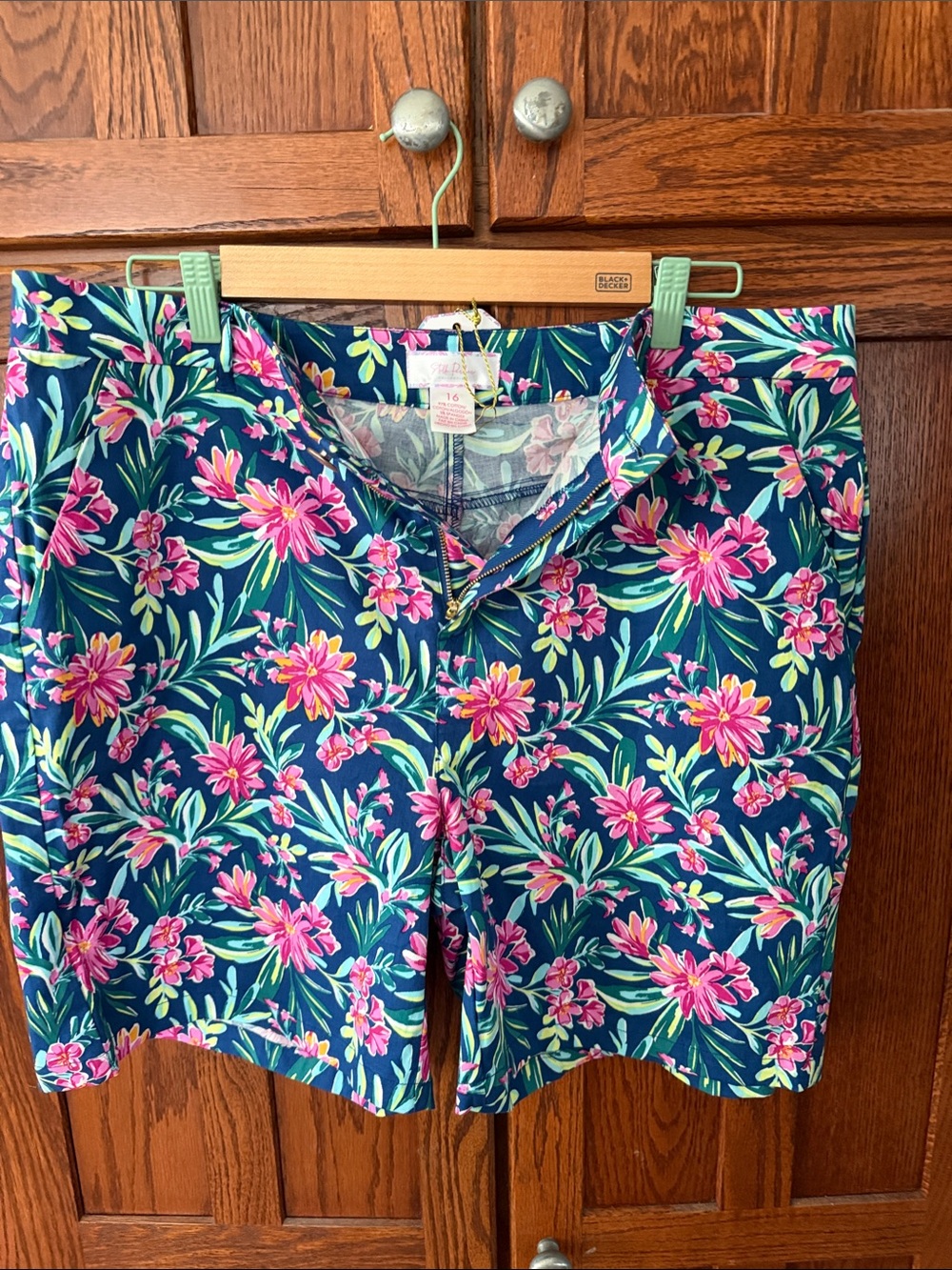 Black & Decker Navy Floral Women's Bermuda Shorts